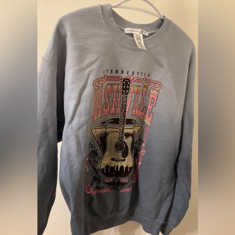 Altar'd State Ombré Oversized Crewneck Sweatshirt